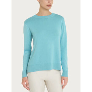 Women's Akris Punto Blue Crew Neck Sweater Size 10